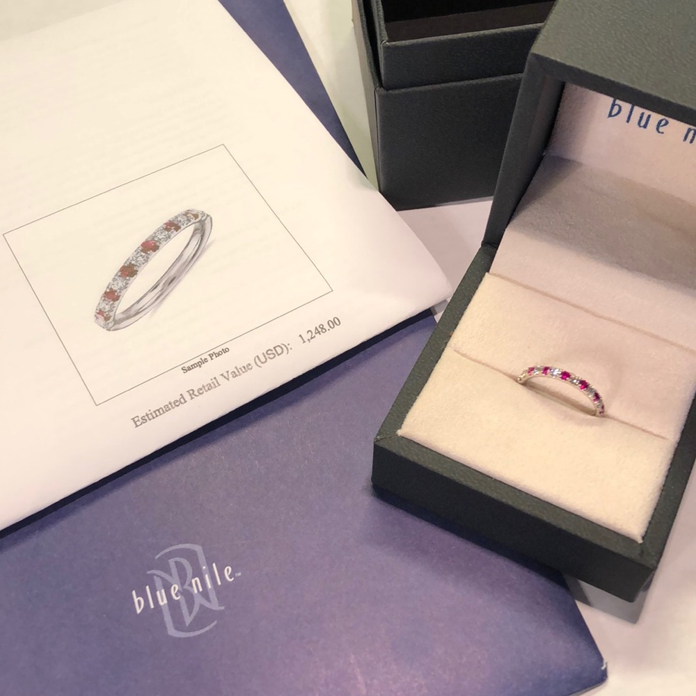 BLUE NILE Ruby & Diamond Ring